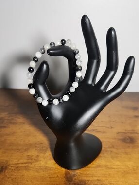 'Balanced' Zebra Jasper Stretch Bracelet